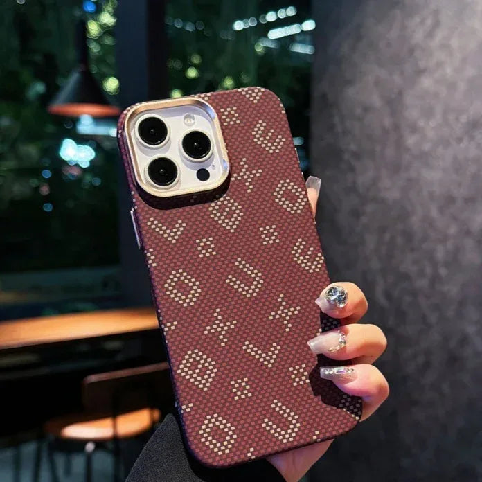 Luminous Carbon Fiber Grain Magnetic iPhone Case - Viexta
