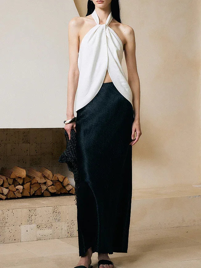 Halter Twist Tank Top - Viexta