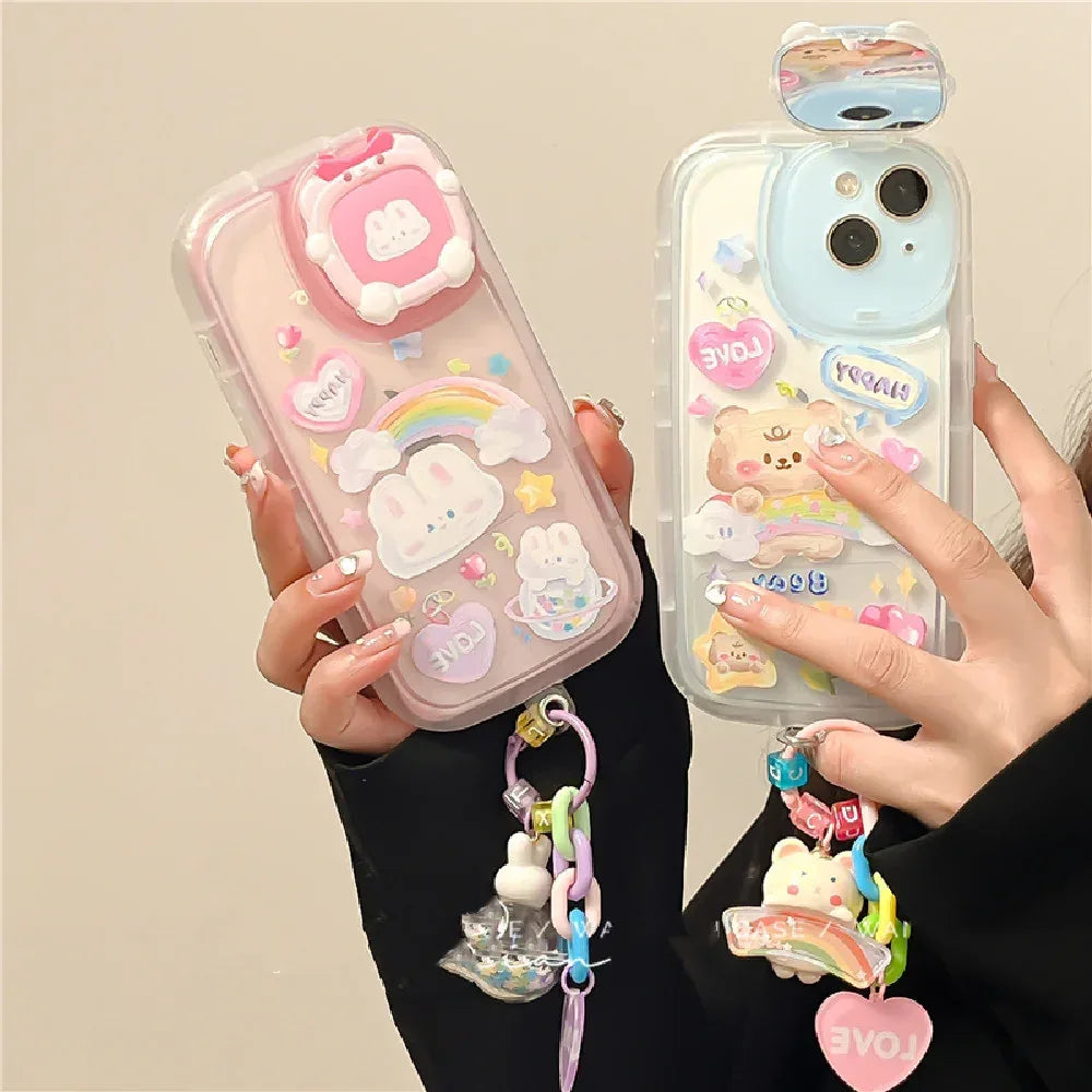 Rainbow Bear Rabbit iPhone Case - Viexta
