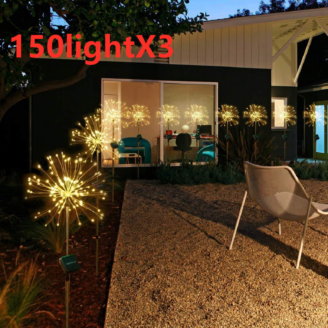 New Ground Plug Solar Fireworks Light