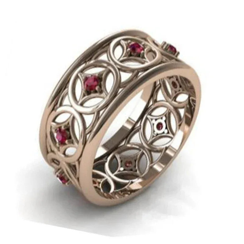 Luxury Domineering Diamond Micro Inlaid Zircon Ring - Viexta