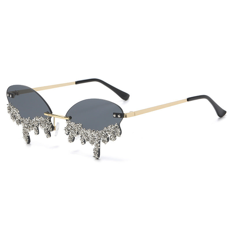 Cross-border Tears Diamond Studded Sunglasses