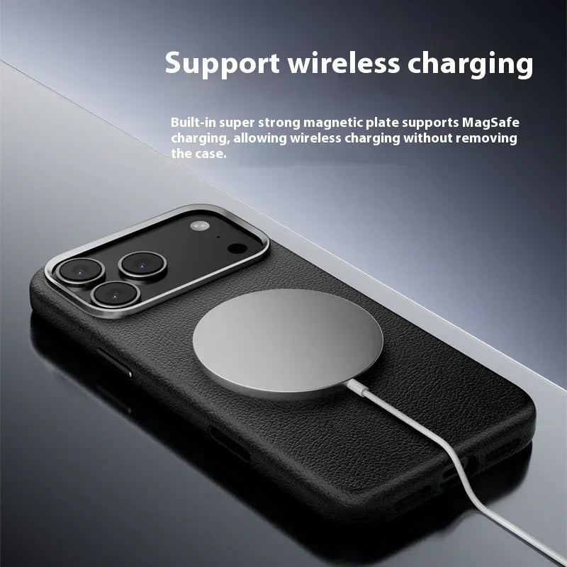 Integrated AI Plain Leather iPhone Case - Viexta