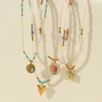 SUNFLOWER Color Crystal String Necklace - Viexta