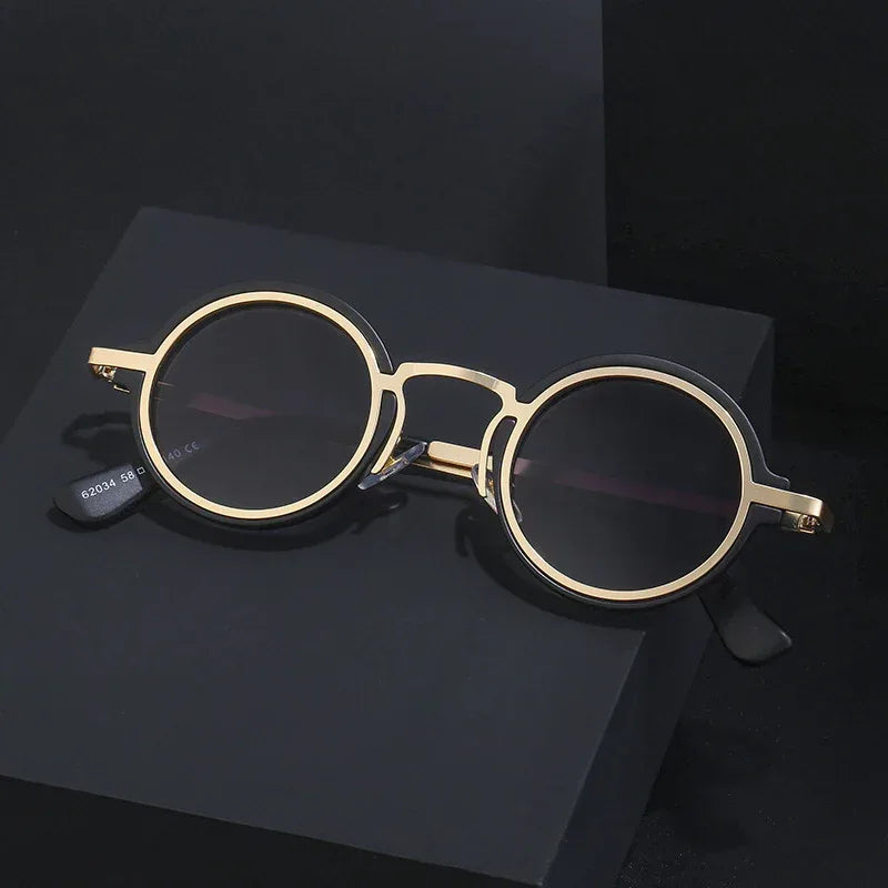 mens-fashion-uv-protection-round-rim-sunglasses - Viexta