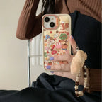 Cute Graffiti Rabbit iPhone Case with Charm - Viexta