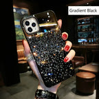 Gradient Rhinestone Mirror Phone Case - Viexta