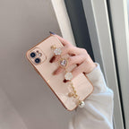 Camellia Electroplating Bracelet Soft iPhone Case - Viexta