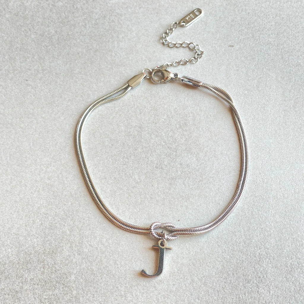 stainless-steel-26-letter-pendant-bracelet - Viexta