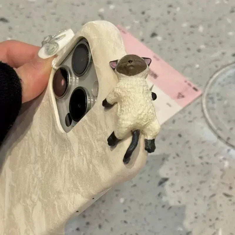 Three-dimensional Cat Drop-resistant iPhone Case - Viexta