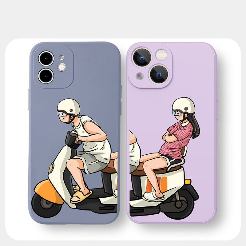 Qianxinsheng Motorcycle Couple iPhone Case