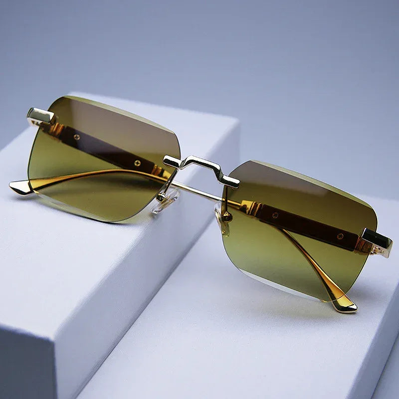Frameless Edge-cut Sunglasses - Viexta