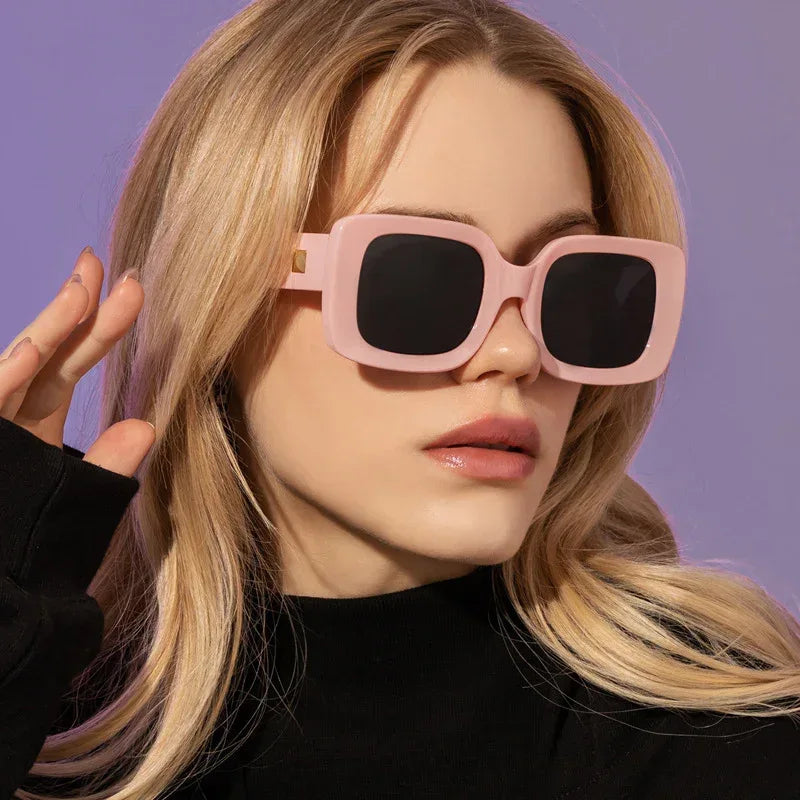New Retro Square Large Frame Sunglasses - Viexta