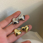 Three-dimensional Heart-shaped Earrings - Viexta