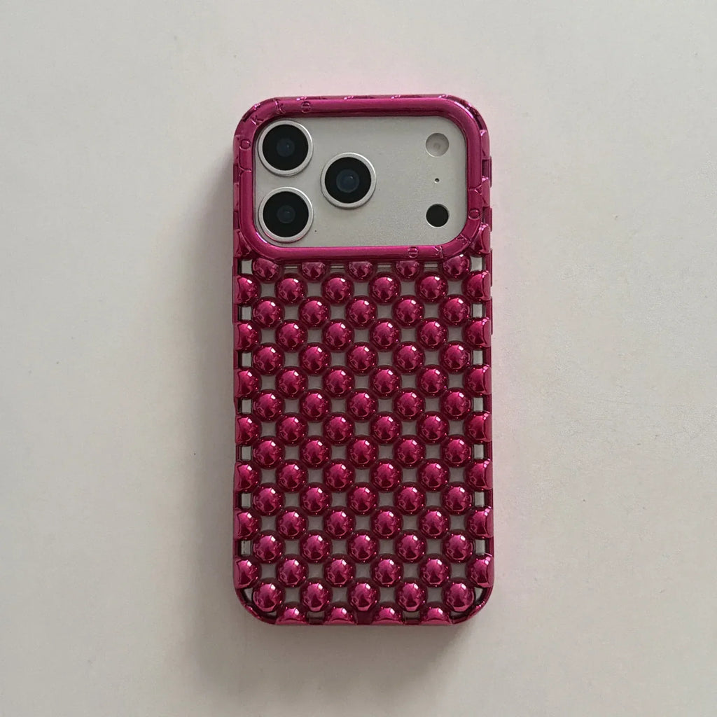 New Electroplated Hollow Bead iPhone Case - Viexta
