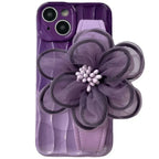 Purple Lace Floral Wristband iPhone Case - Viexta