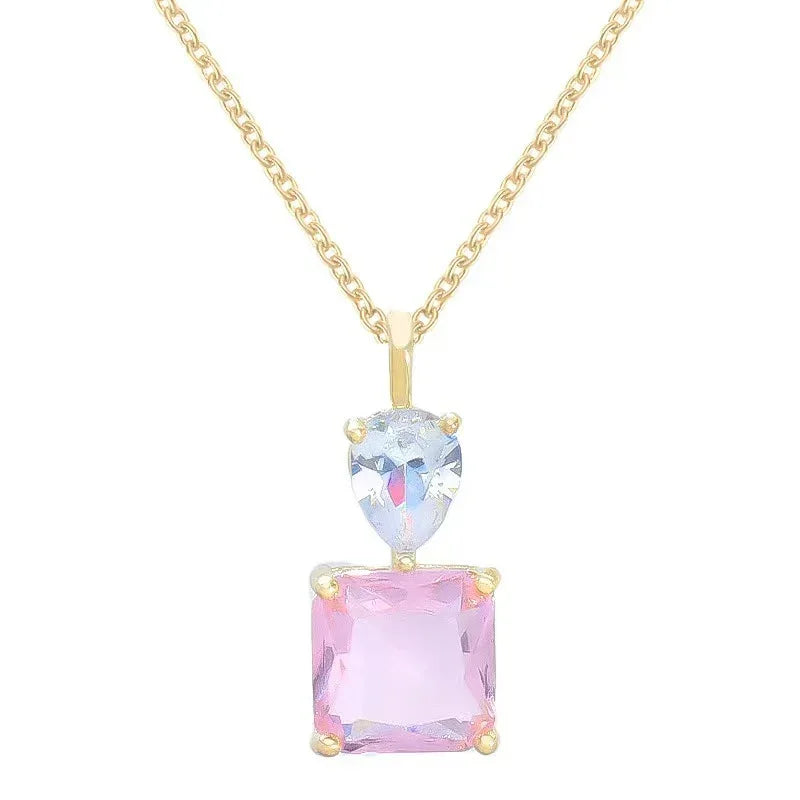 Square Necklace Premium Clavicle Chain Accessories - Viexta
