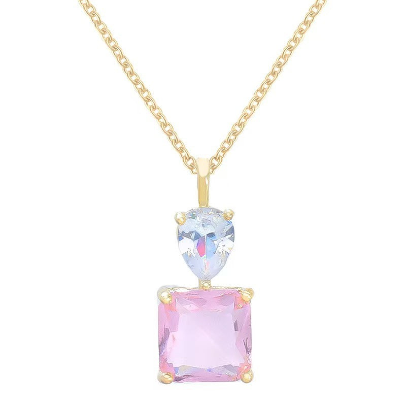 Square Necklace Premium Clavicle Chain Accessories