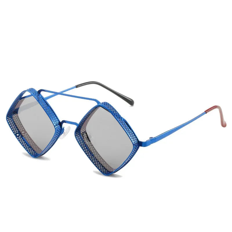 fashion-metal-rhombus-beam-sunglasses - Viexta