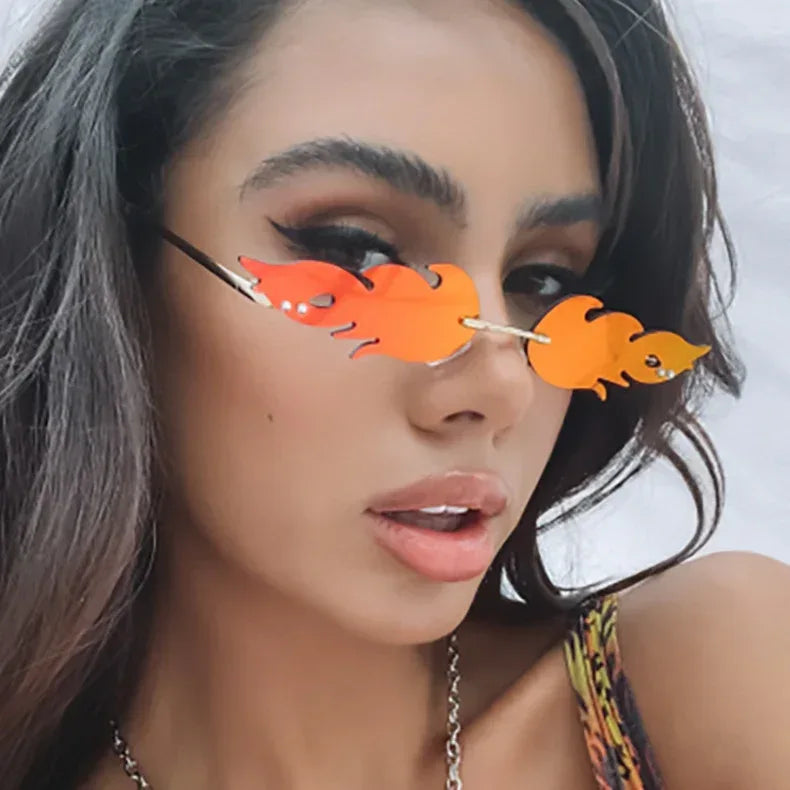 personalized-trend-flame-shaped-sunglasses - Viexta