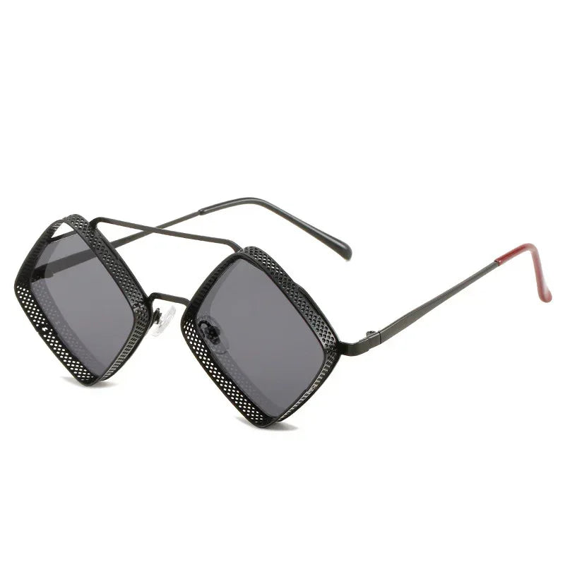 fashion-metal-rhombus-beam-sunglasses - Viexta