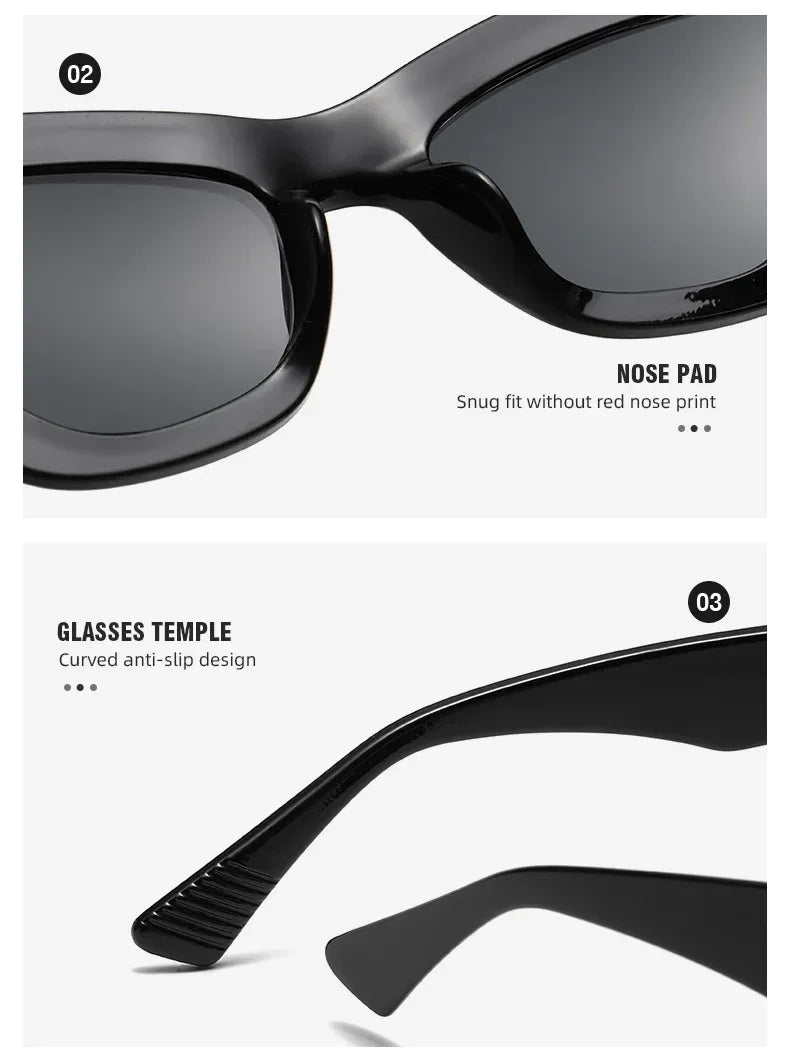 Personalized Triangle Cat Eye Sunglasses - Viexta