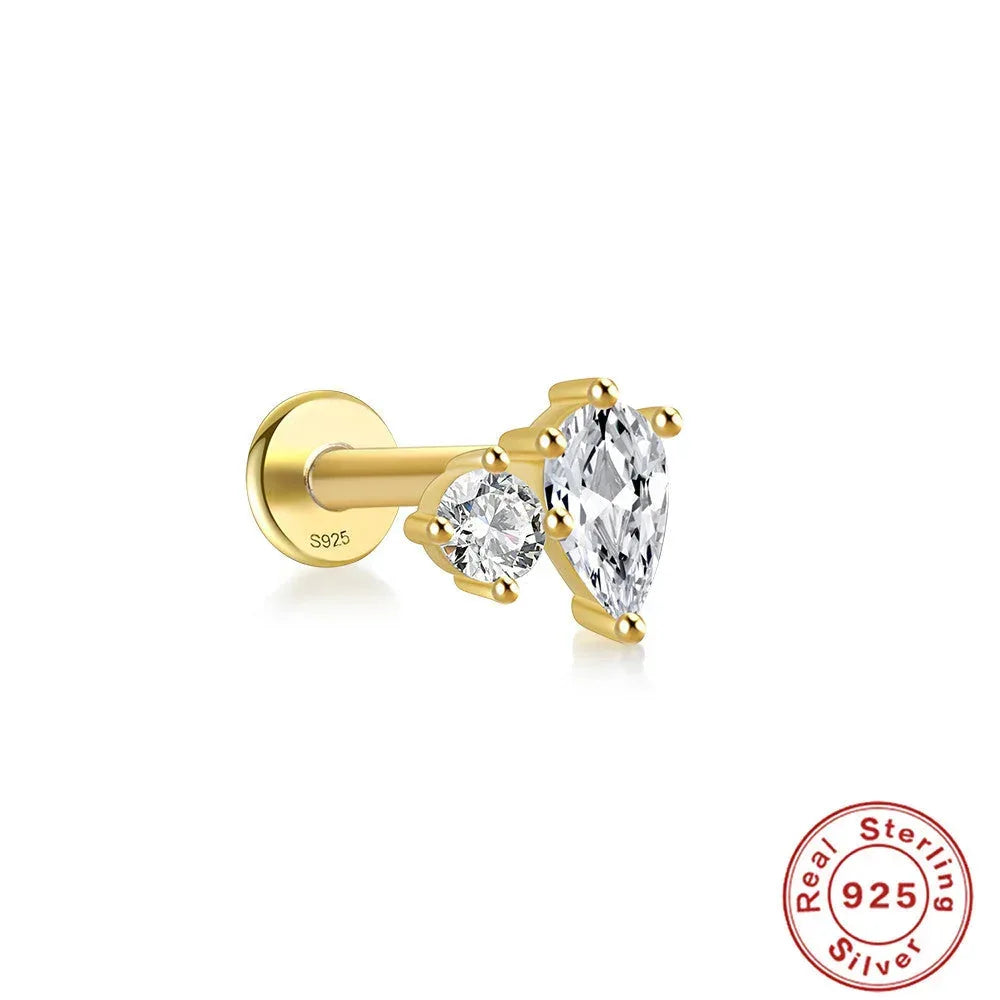 s925-sterling-silver-horse-eye-stud-earrings - Viexta