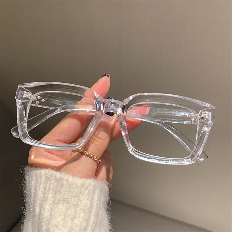 Square Frame Street Korean Version Trendy Flat Glasses - Viexta