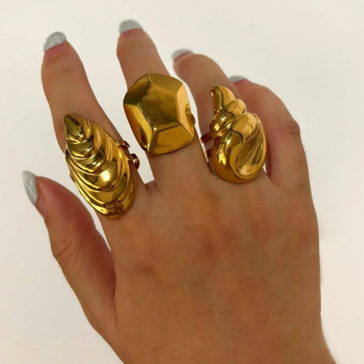 RETRO Geometric Irregular Opening Women's Ring - Viexta