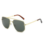 Fashion Square Metal Double Beam Sun Glasses - Viexta