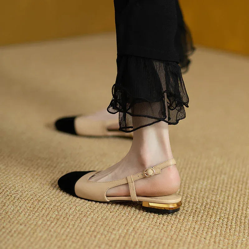 Women's One-strap Color Flat - Viexta