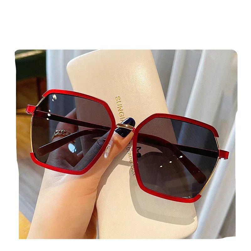 ins-vintage-half-frame-sunglasses - Viexta
