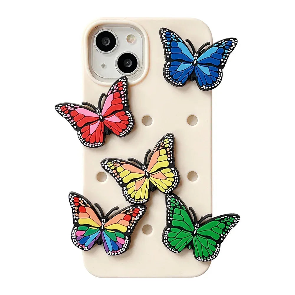 Colorized Butterfly Silicone iPhone Case - Viexta