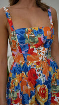 One-neck Printed Dress - Viexta