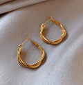 925 Silver Needle Exaggerated Metal Earrings - Viexta