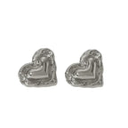 love-heart-shaped-stainless-steel-18k-ear-stud-and-ring - Viexta