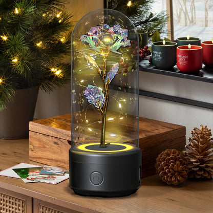 2 In 1 Rose LED Light with Bluetooth Speaker