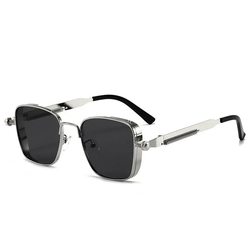 Vintage-style Square Metal Sunglasses With A Personalized Touch - Viexta