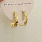 Retro Hong Kong Golden Versatile Earrings - Viexta
