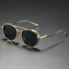 Oval Sunglasses Retro Double Beam Fashion Glasses - Viexta