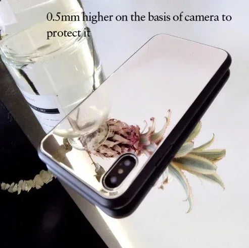 IPhone mirror phone case with self-timer glass case - Viexta