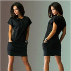 Casual Short Sleeve Dress - Viexta
