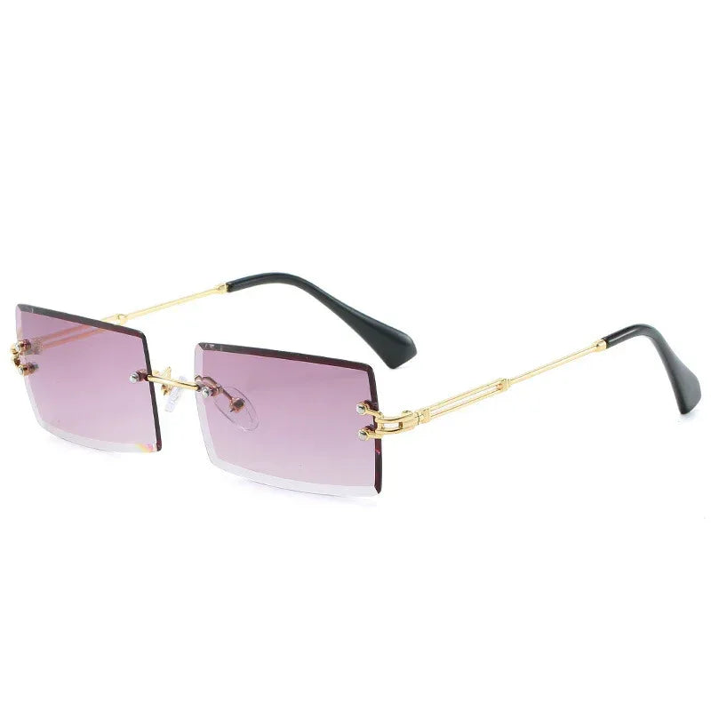 new-rimless-cut-edge-square-sunglasses - Viexta