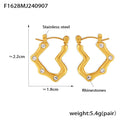 Heart-shaped Stainless Steel 18K Gold-plated Light Luxury Earrings - Viexta