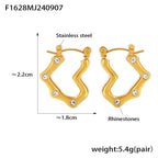 Heart-shaped Stainless Steel 18K Gold-plated Light Luxury Earrings - Viexta