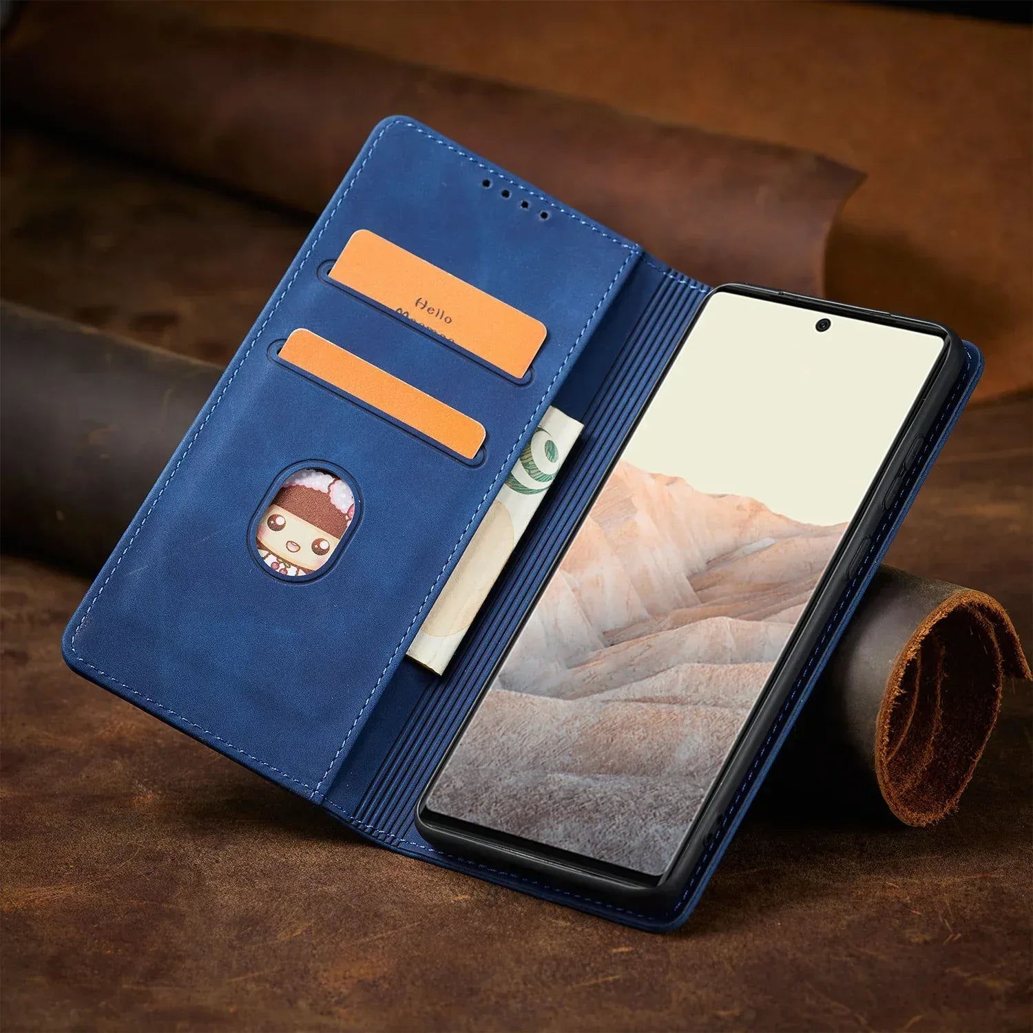 Leather Case Magnetic Flip Pixel case - Viexta
