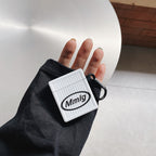 Retro Korean black and white AirPods headphone case