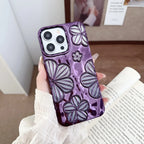 Electroplating Pleated Flower iPhone Case - Viexta