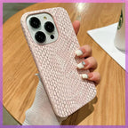 Gold Silk Snake Pattern Anti-fall iPhone Case - Viexta