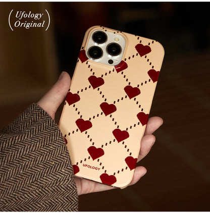 Autumn Winter Retro Heart iPhone Case